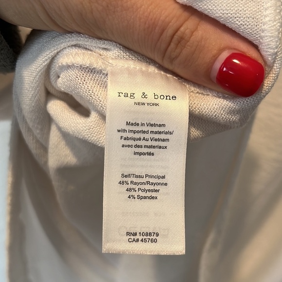 rag & bone Hudson Tee, White - M - Picture 9 of 10